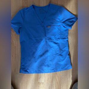 Figs Catarina Ciel Blue Scrub Top